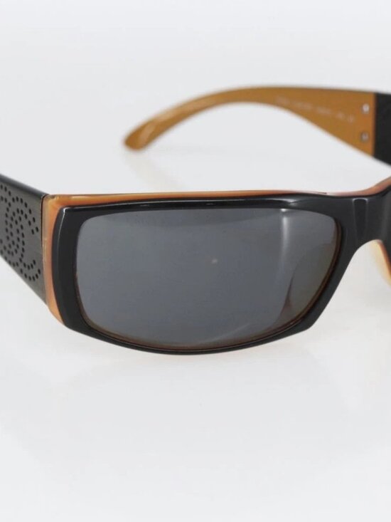 CHANEL Sunglasses plastic Brown CC Auth main image 9